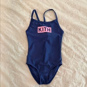 Kith Kids Navy and Pink One Piece Swimsuit